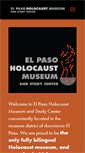 Mobile Screenshot of elpasoholocaustmuseum.org